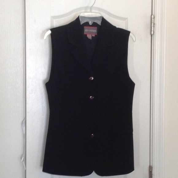 ET VOUS | Blazer Vest | size S | black sleeveless - Picture 1 of 5
